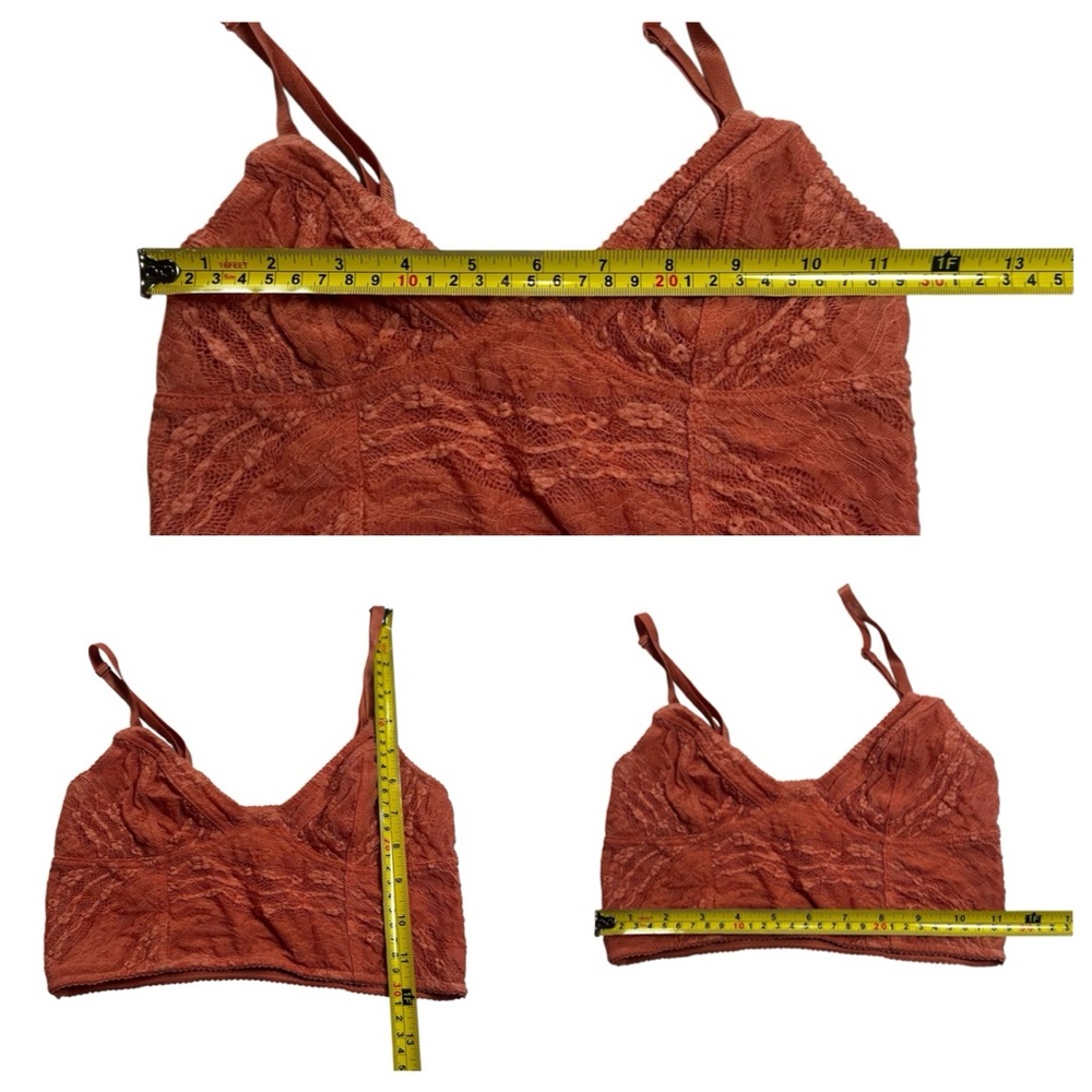 Free People Intimately lace rust mesh bralette size XS - Picture 5 of 5